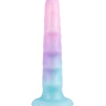 Сиреневый нереалистичный дилдо Unicorn - 17 см. купить в секс шопе