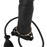Полый страпон с эффектом увеличения Inflatable Strap-On - 18,5 см. купить в секс шопе