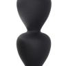 Черная анальная елочка Silicone Anal Beads - 17,5 см. купить в секс шопе