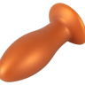Оранжевая анальная пробка с присоской - 16 см. купить в секс шопе