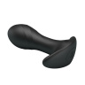 Черная анальная втулка с вибрацией - 10,5 см. купить в секс шопе