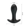 Черная анальная втулка с вибрацией - 10,5 см. купить в секс шопе