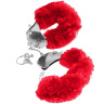 Меховые красные наручники Original Furry Cuffs купить в секс шопе
