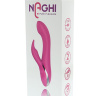 Розовый вибратор NAGHI NO.19 RECHARGEABLE DUO VIBRATOR со стимулятором клитора купить в секс шопе