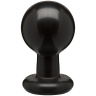 Круглая черная анальная пробка Classic Round Butt Plugs Large - 12,1 см. купить в секс шопе