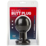 Круглая черная анальная пробка Classic Round Butt Plugs Large - 12,1 см. купить в секс шопе
