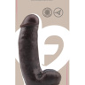 Коричневый фаллоимитатор DUAL DENSITY DILDO на присоске - 17 см. купить в секс шопе