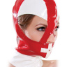 Красно-белый шлем на молнии купить в секс шопе