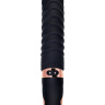 Черный вибратор Waname D-Splash Hurricane с ребрышками - 22,5 см. купить в секс шопе