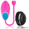 Розовое виброяйцо с черным пультом-часами Wearwatch Egg Wireless Watchme купить в секс шопе