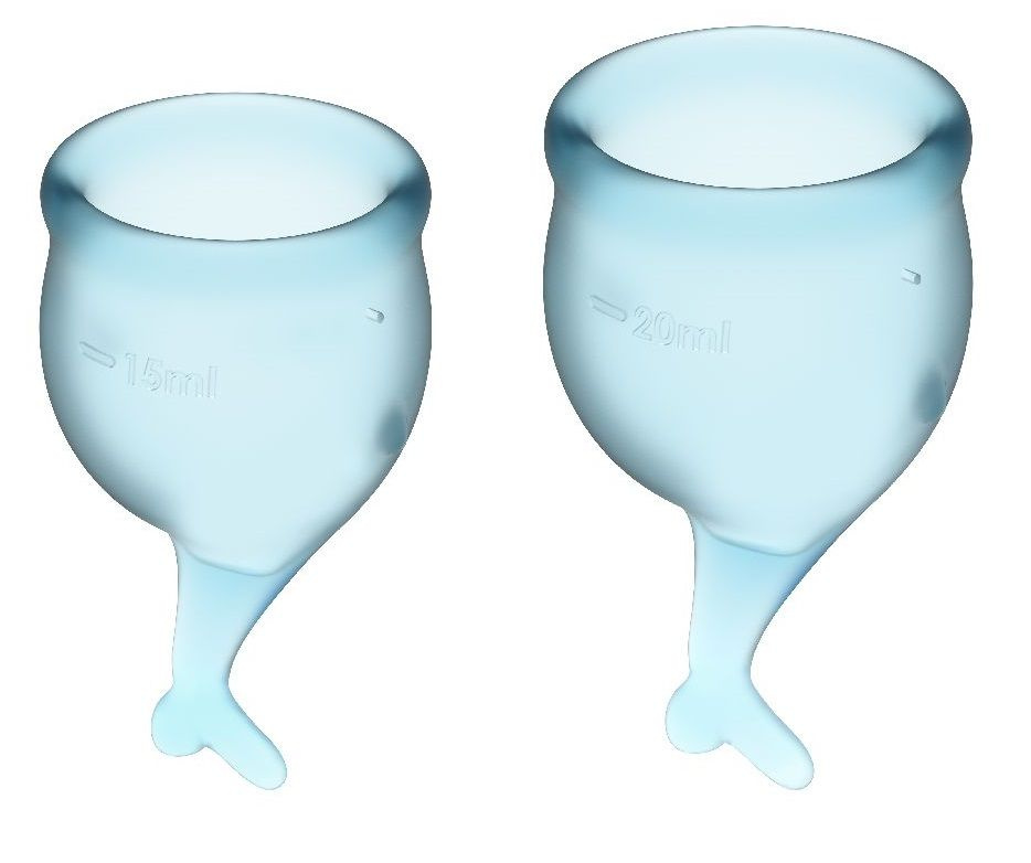 Набор голубых менструальных чаш Feel secure Menstrual Cup купить в секс шопе
