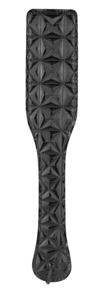 Чёрный пэддл с геометрическим узором - 32 см. купить в секс шопе