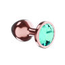Пробка цвета розового золота с малиновым кристаллом Diamond Topaz Shine L - 8,3 см. купить в секс шопе
