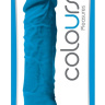 Голубой фаллоимитатор Colours Pleasures 5  Dildo на присоске - 17,8 см. купить в секс шопе