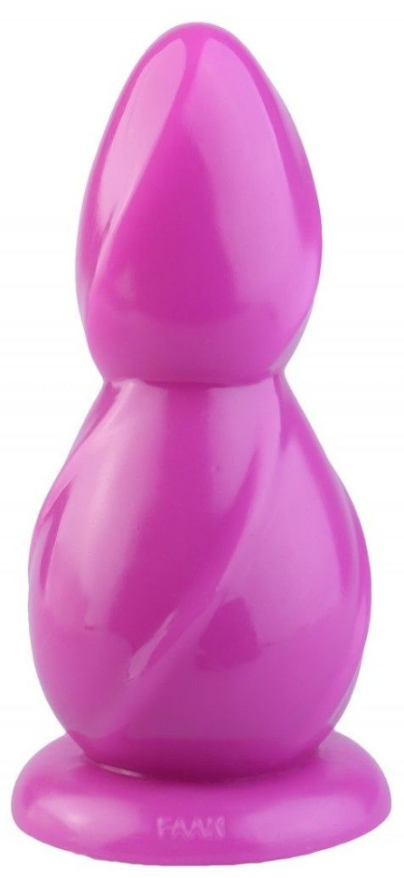 Розовая рельефная анальная втулка - 28,5 см.  купить в секс шопе