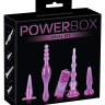 Набор фиолетовых анальных стимуляторов PowerBox купить в секс шопе