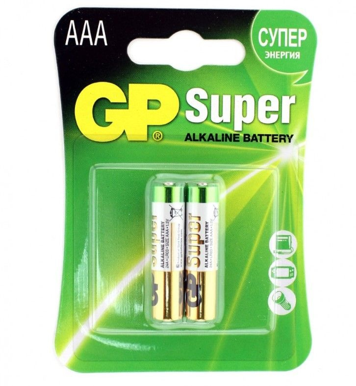 Батарейки алкалиновые GP Super Alkaline ААA/LR03 - 2 шт. купить в секс шопе