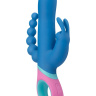 Синий вибратор Vice с 2 дополнительными отростками - 23 см. купить в секс шопе