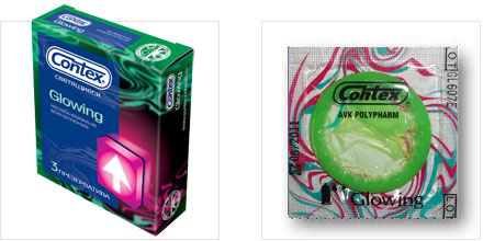 Презервативы светящиеся CONTEX №3 Glowing, 3 шт. купить в секс шопе