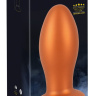 Оранжевая анальная пробка с присоской - 21 см. купить в секс шопе