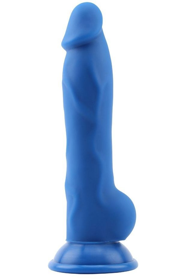 Синий фаллоимитатор Rick.G - 22,6 см. купить в секс шопе