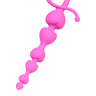 Розовая анальная цепочка из силикона - 18 см. купить в секс шопе