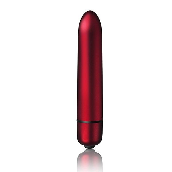 Красная гладкая вибропуля Scarlet Velvet - 9 см. купить в секс шопе