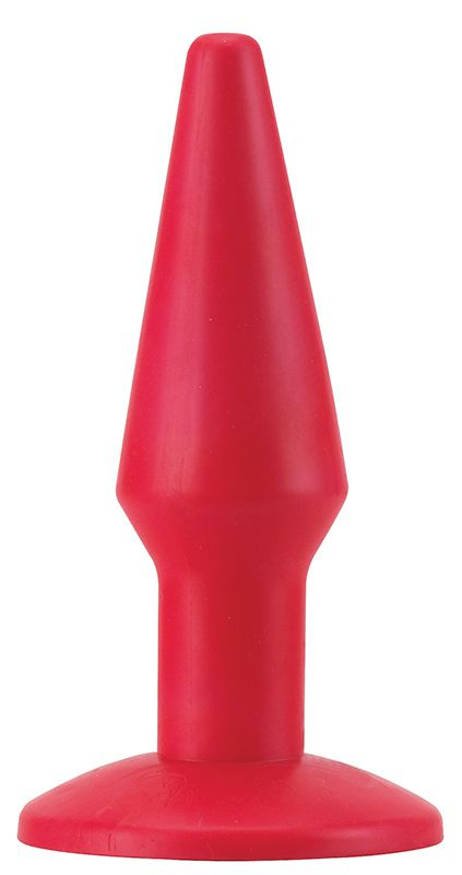 Красная анальная втулка-конус - 12 см. купить в секс шопе
