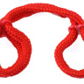 Красные верёвочные оковы на руки или ноги Silk Rope Love Cuffs купить в секс шопе