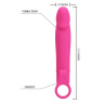 Розовый вибратор Xiuhcoatl с кольцом - 15 см. купить в секс шопе