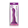 Фиолетовый изогнутый фаллоимитатор Colours Wave 6  Dildo - 19 см. купить в секс шопе