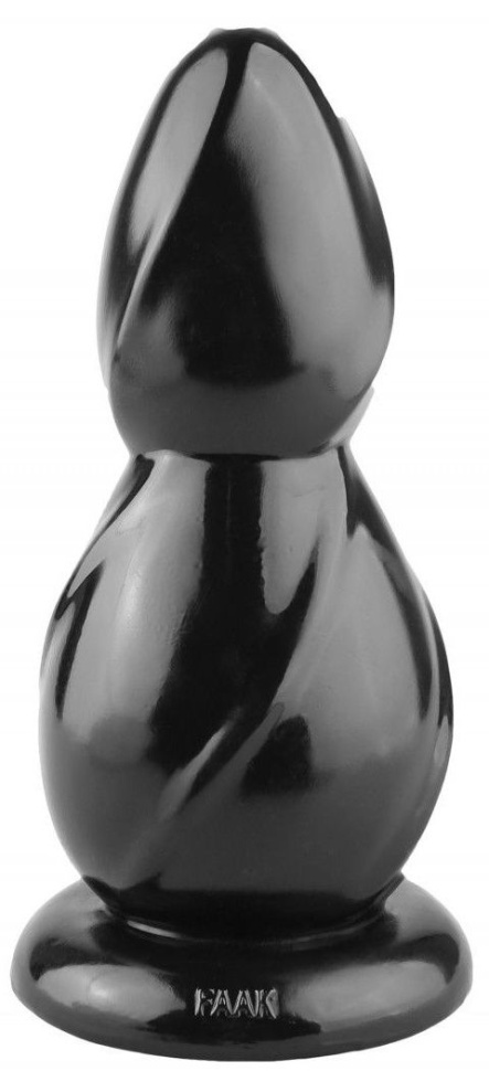 Черная рельефная анальная втулка - 28,5 см.  купить в секс шопе