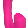 Розовый вибромассажер SUGAR PUFF с вакуумной стимуляцией - 16 см. купить в секс шопе