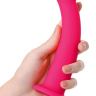Розовый анальный фаллоимитатор с изгибом - 17,5 см. купить в секс шопе