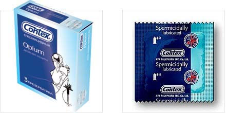 Презервативы в спермицидной смазке CONTEX №3 Opium, 3 шт. купить в секс шопе