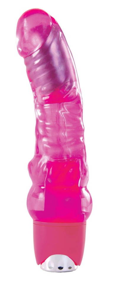 Розовый многоскоростной вибромассажёр Jelly Rancher 6 Vibrating Massager - 19 см. купить в секс шопе