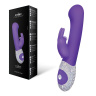 Фиолетовый вибромассажёр The G-spot Rabbit с украшенной стразами рукоятью - 22 см. купить в секс шопе