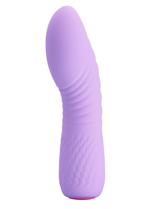 Сиреневый перезаряжаемый мини-вибратор Lina - 11,8 см. купить в секс шопе