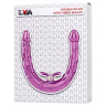 Фиолетовый двухсторонний фаллоимитатор с вибропулей - 35 см. купить в секс шопе