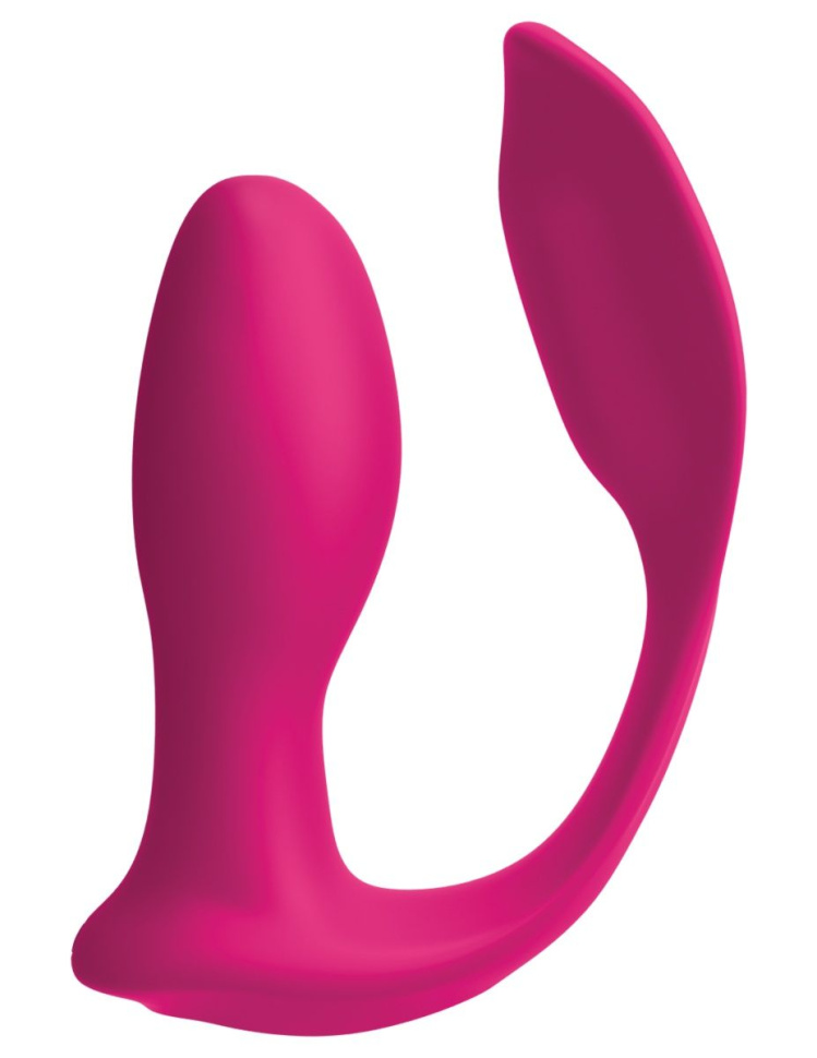 Розовый универсальный вибратор для пар Double Ecstasy - 10,14 см. купить в секс шопе