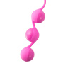 Розовые тройные вагинальные шарики из силикона DELISH BALLS купить в секс шопе