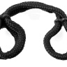 Черные верёвочные оковы на руки или ноги Silk Rope Love Cuffs купить в секс шопе