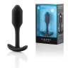 Чёрная пробка для ношения B-vibe Snug Plug 1 - 9,4 см. купить в секс шопе