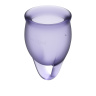 Набор фиолетовых менструальных чаш Feel confident Menstrual Cup купить в секс шопе
