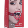 Расширяющий кляп Ring Gag XL с красными ремешками купить в секс шопе