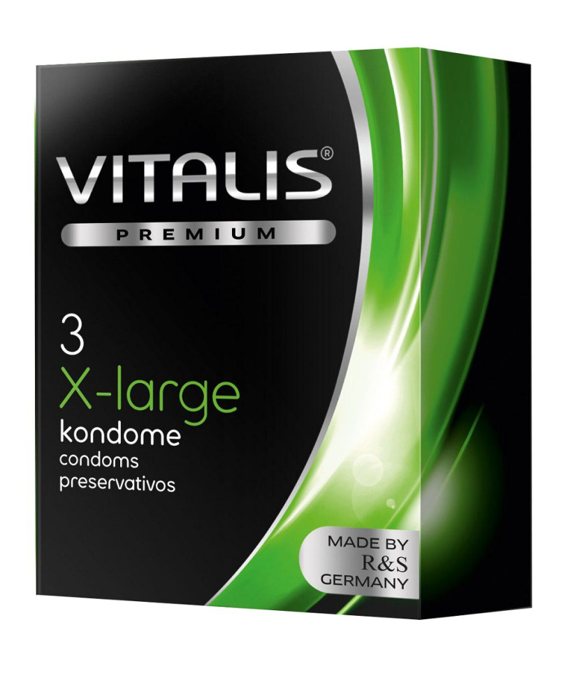 Презервативы увеличенного размера VITALIS PREMIUM x-large - 3 шт. купить в секс шопе
