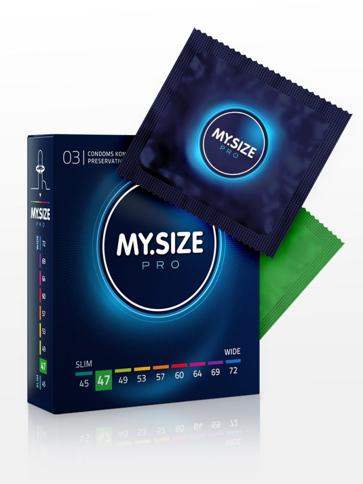Презервативы MY.SIZE размер 47 - 3 шт. купить в секс шопе