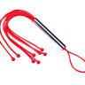 Красная резиновая плеть с 8 хлыстами - 35 см. купить в секс шопе