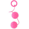 Розовые вагинальные шарики с рельефом GOOD VIBES ROTO BALLS купить в секс шопе