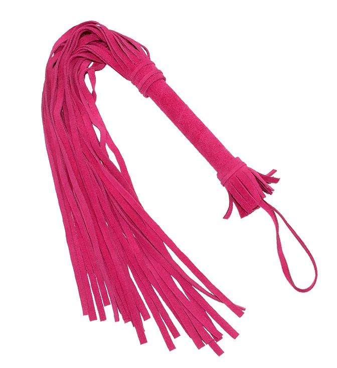 Розовая плеть «Королевский велюр» - 65 см. купить в секс шопе